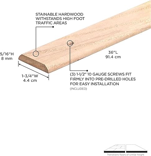 Miniatura 7 de M-D Building Products 85043 - Carpeta de costuras de 1-34 x 72 pulgadas, sin terminar