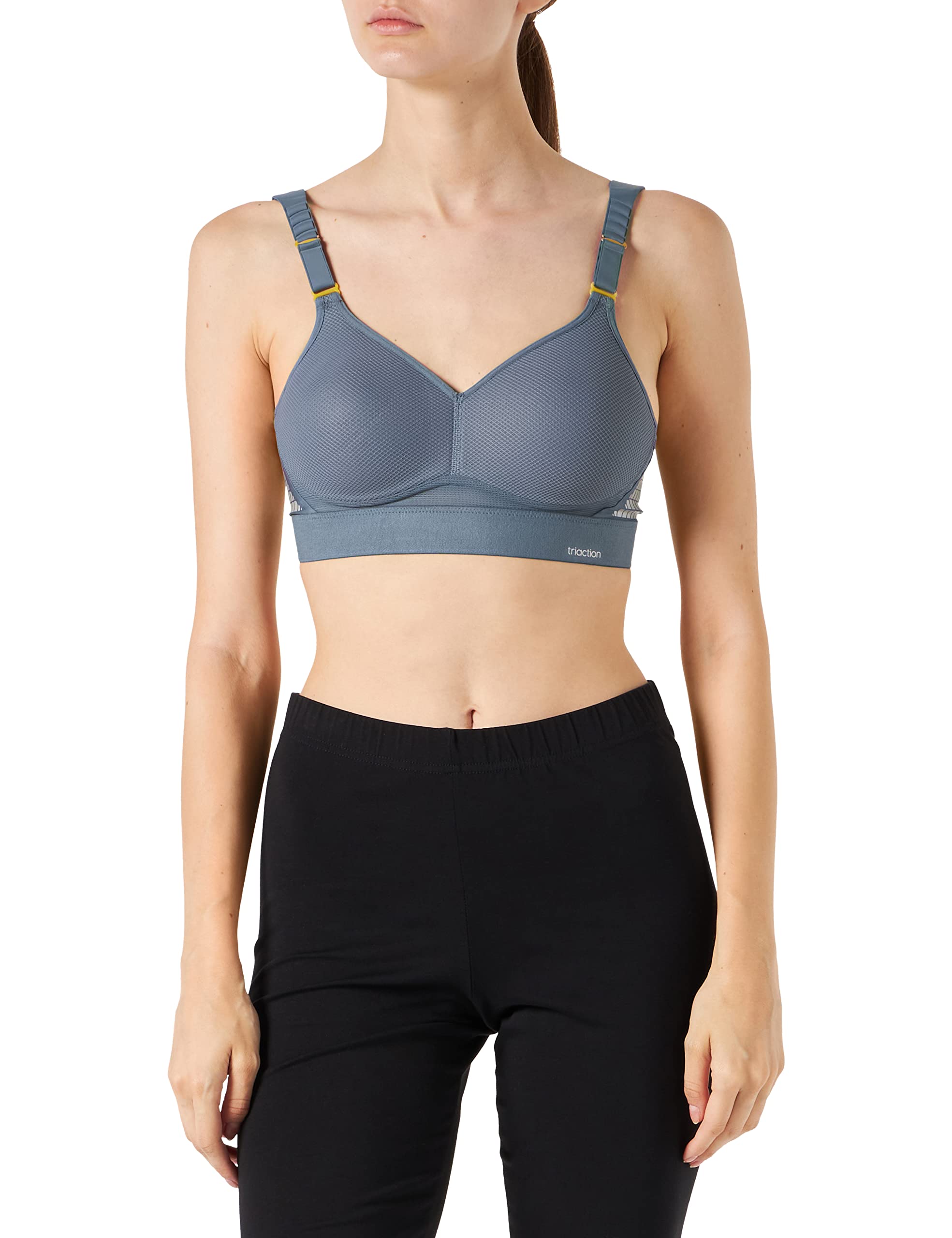 Triumph Women's Triaction Hybrid Lite P Ex Racerback Sports Bra, Grey Combination, 32D