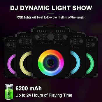 Amazon.com: HWWR Karaoke Machine with 3 Wireless Microphones for