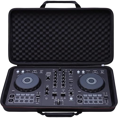 LTGEM DJ Controller Case Compatible with Pioneer DJ DDJ-FLX4 2-deck rekordbox,Inside Dimensions: " 6.1" L – 5.9" W – 1.5" H, Black