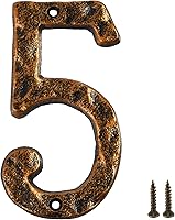 Vista 15 de Número de casa HILAZA 0 para exterior, número de dirección de casa de 5.5 pulgadas de hierro fundido, número de casa de metal