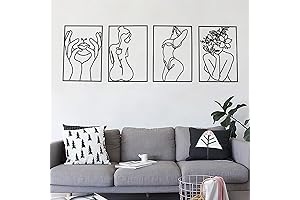 Glamativity Black Women Art Set of 4