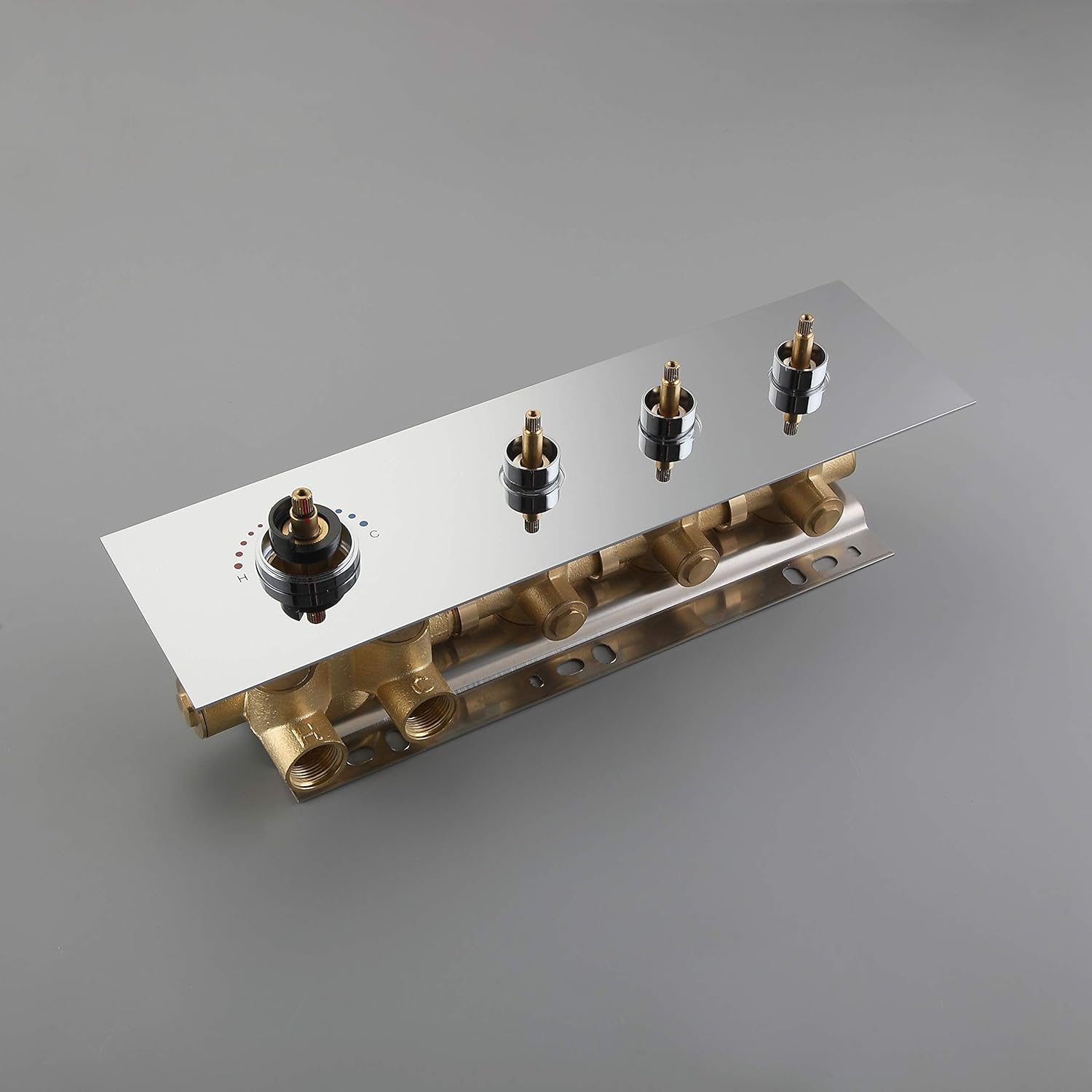 Exclusive Discount 50% Price JiaYouJia Modern Thermostatic 3-Function 3-Outlet Solid Brass Mixer Shower Valve & Trims in Polished Chrome