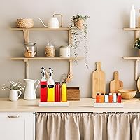 Vista 5 de Teling Organizador de cajones de escritorio de plástico, 8 unidades, rectangular, 9.45 x 2.95 x 1.38 pulgadas, medio accesorio, bandeja de papel