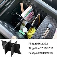 Vista 3 de TACOBRO Organizador de consola central divisores para Honda Pilot 2016-2022 / Ridgeline 2017-2022 2023/Passport 2019-2022 2023, accesorios