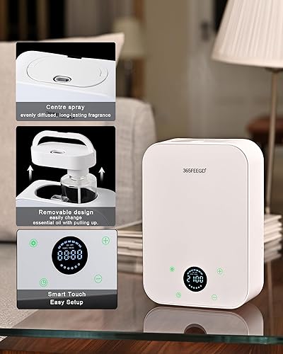 Miniatura 4 de Difusor de aceite sin agua Difusor de aceite esencial puro con control de aplicación 5.1 fl oz1700 pies cuadrados Cobertura para aromaterapia