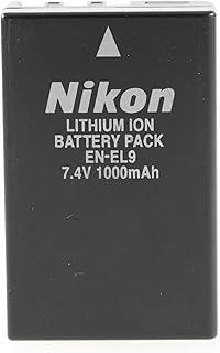 نيكون بطارية ليثيوم ايون قابلة لاعادة الشحن EN-EL9 لكاميرات نيكون D40 وD40x الرقمية اس ال ار، 7.4 فولت، الليثيوم