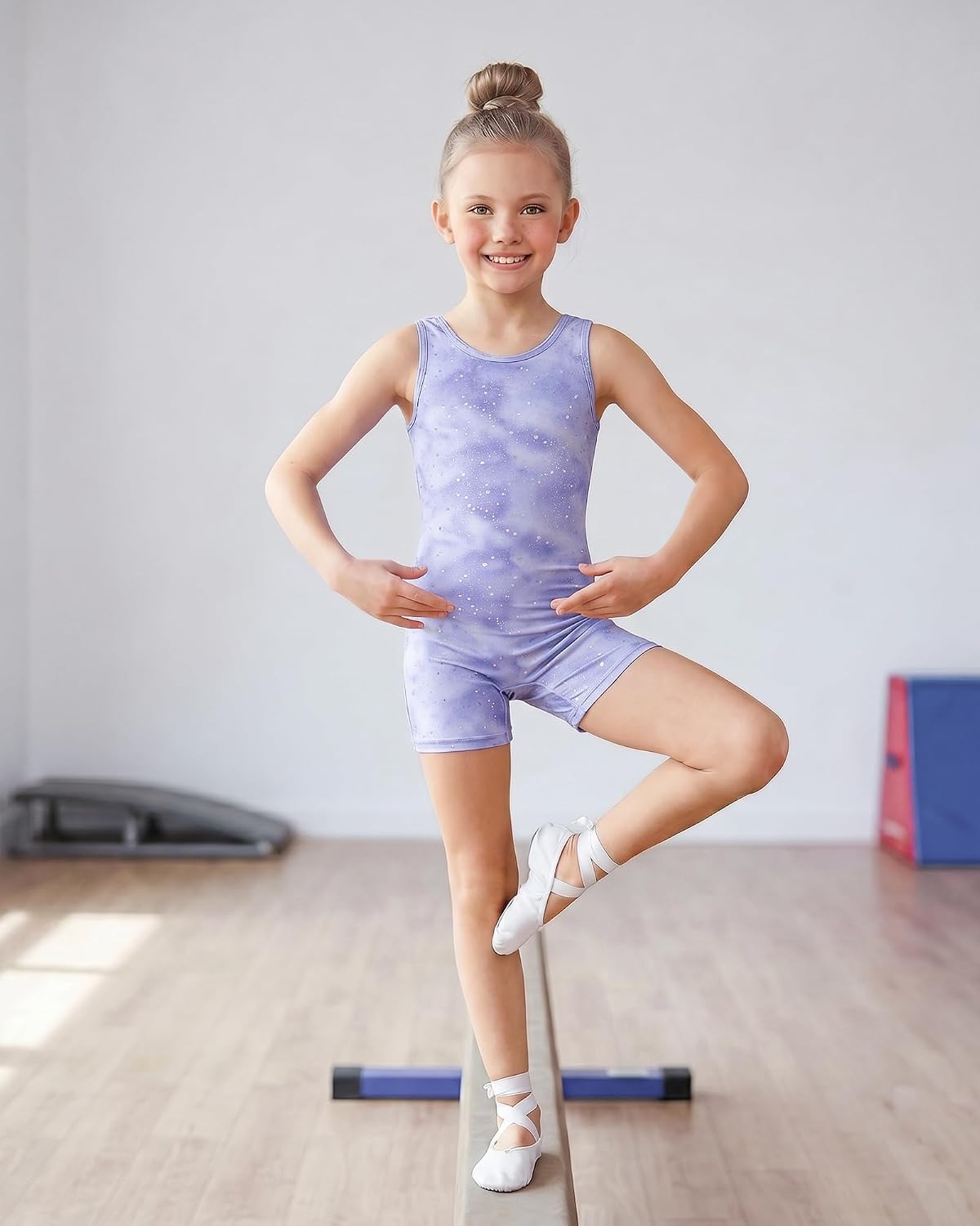 Stelle Gymnastics Leotards for Girls Sleeveless Biketard Dance Leotard Tumbling Outfits