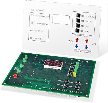 472100 Digital Display Controller Circuit Board for Pentair MiniMax NT | Replacement Temperature Controller Circuit Board for MiniMax NT Series Pool and Spa Heater, Includes a New Keypad for MiniMax