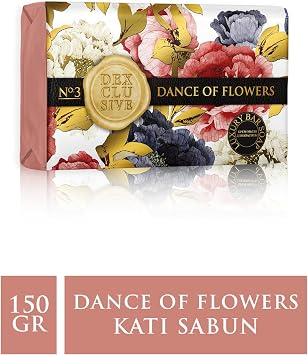 DEXCLUSIVE Dance of Flowers Doğal Banyo Sabunu 150 gr -%100 Bitkisel Yağlı, Kremsi ve Gliserinli Parfümlü Vücut Temizleyici