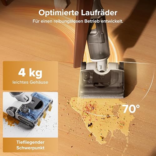 roborock F25 GT Gen2 Set Aspirateur Laveur,Complete Nettoyeur de Sol 20 kPa,Aspirateur sans Fil Autonettoyage à Haute température de 90 °C, inclinable à 180° Nettoyage Deux Bords - 8