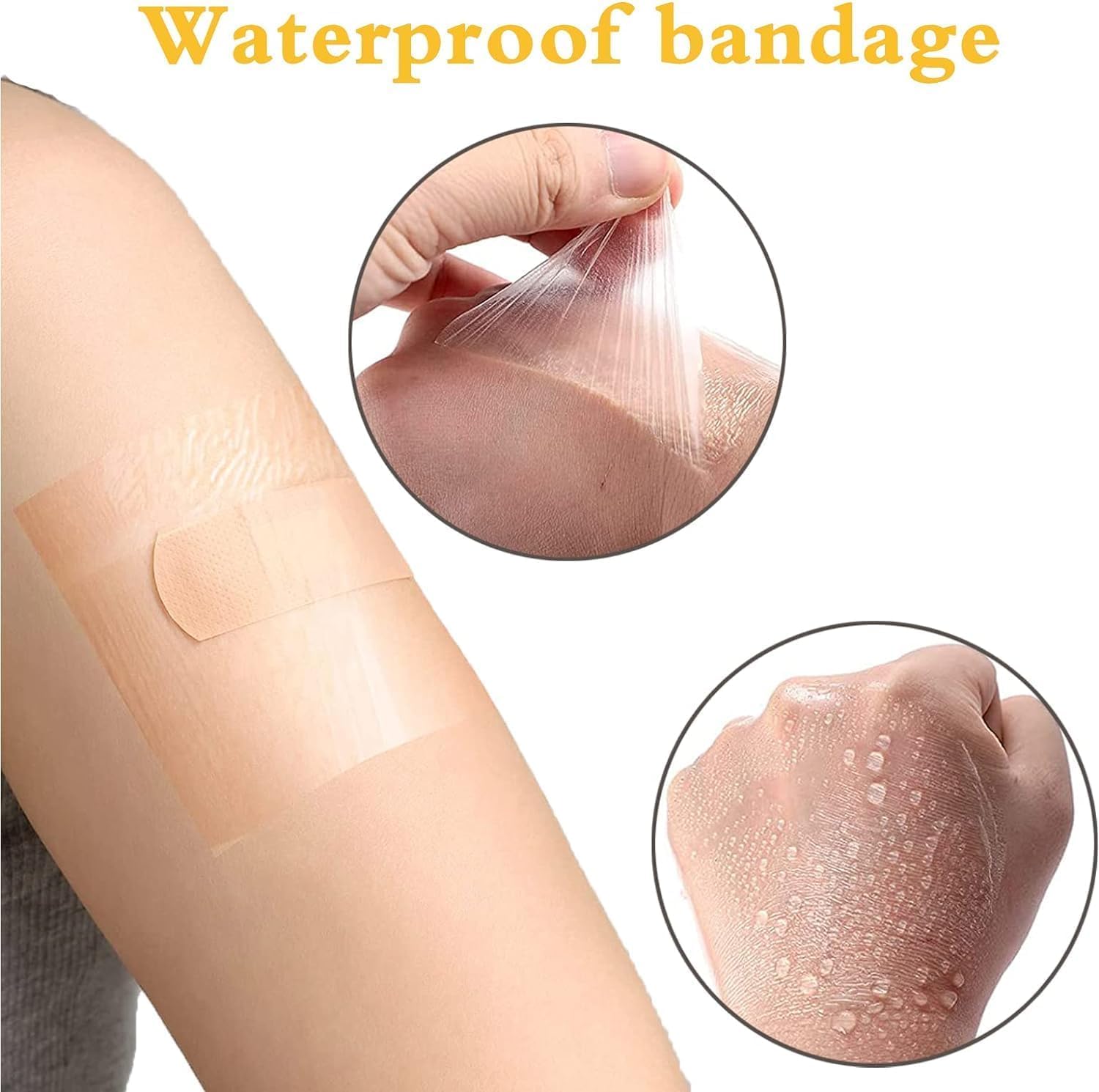 Transparent Stretch Adhesive Bandage Waterproof Bandage Clear Adhesive Bandages Dressing Tape for Tattoo Initial Healing and Skin Protective Dressing Bandage Tape (5CMx10M) — Amazon image 3