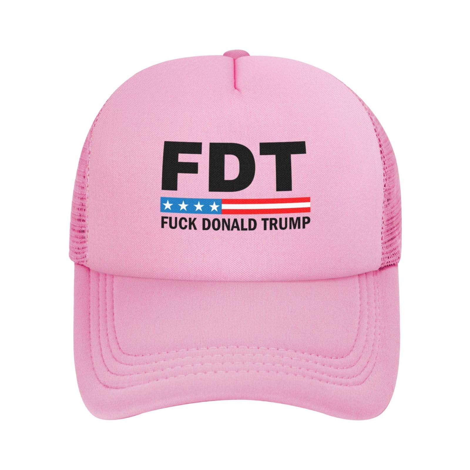 Anceky Unisex Pink Fdt Hat Fuck Donald Trump Anti 45 47 Hat Adult Trucker Caps