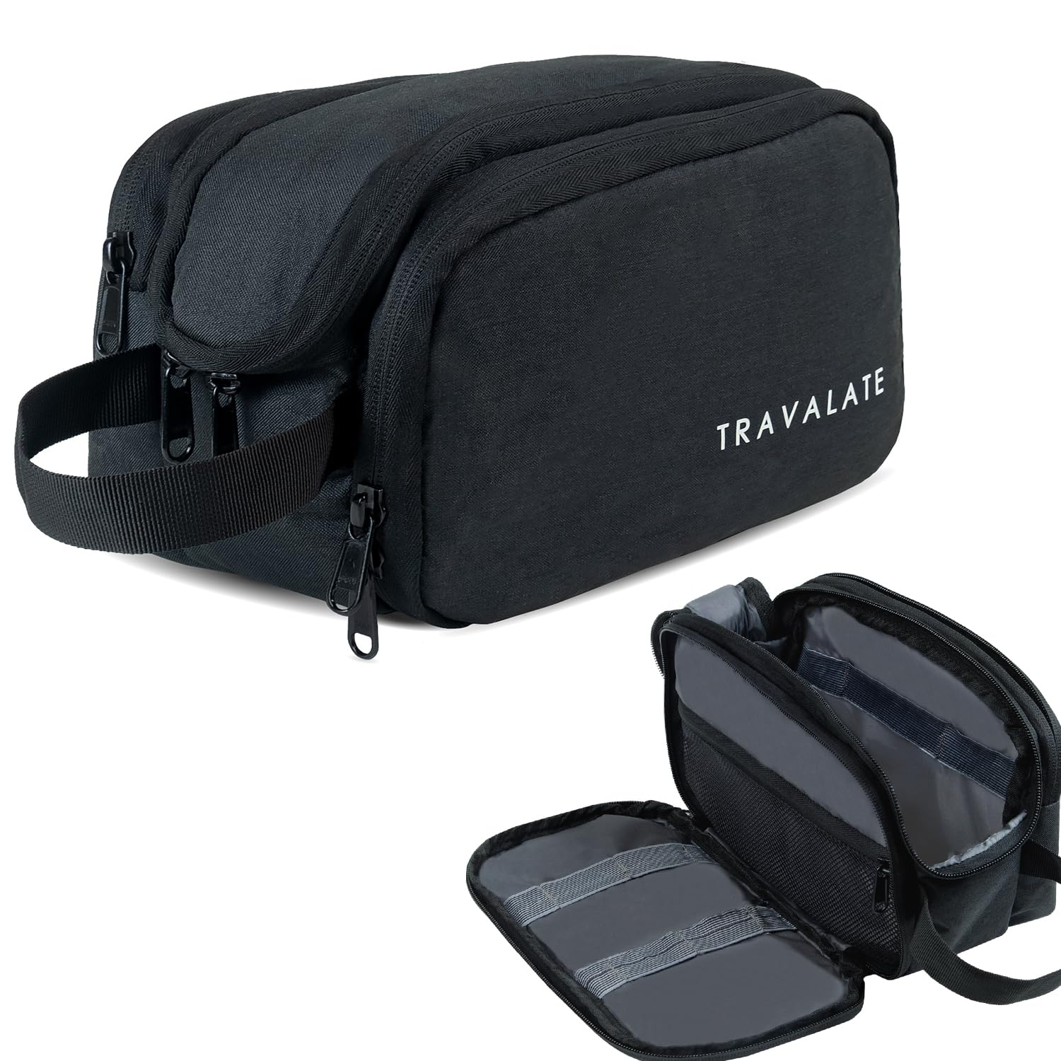 Water-Resistant Toiletry Bag Shaving Kit for Men and Women | Multipurpose Cosmetic Pouch, Medicine Bag, Travel Organizer Kit Bag - Black-image-36