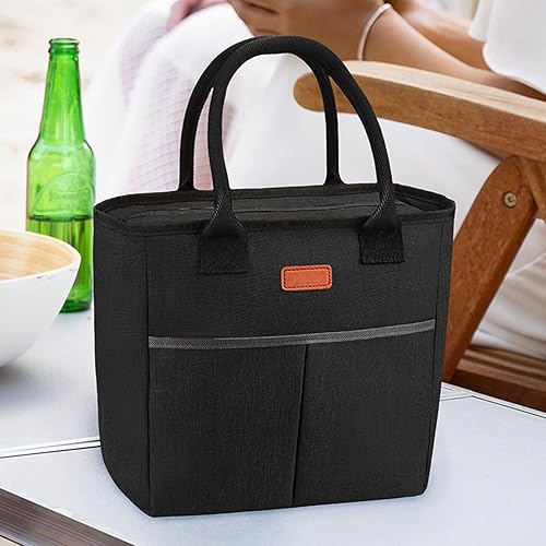 Miniatura 7 de Lonchera térmica para adultos, mujeres y hombres, reutilizable, a prueba de fugas, térmica, bolsas de mano, bolsas de almuerzo impermeables para el