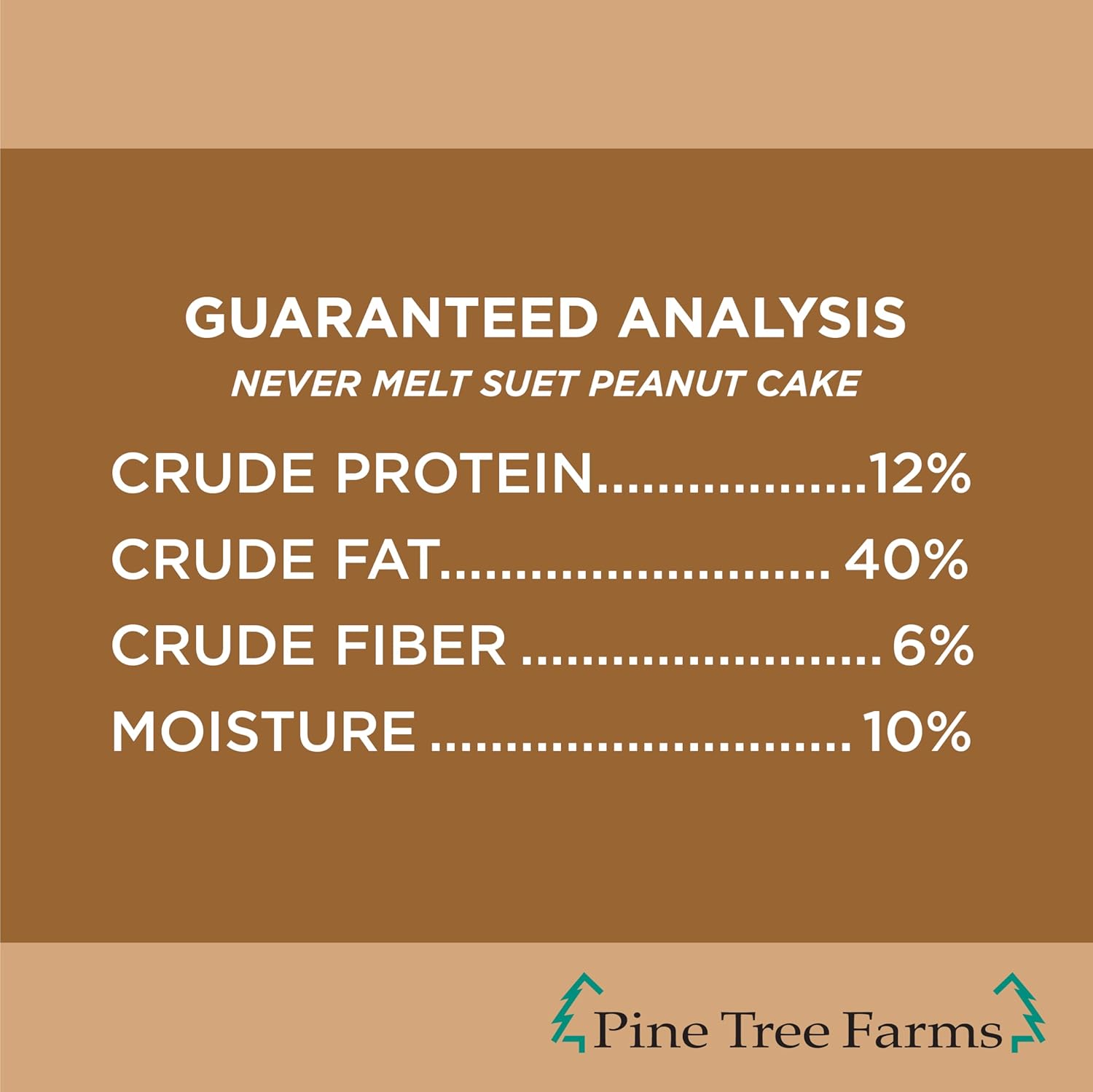 Pine Tree Farms Never Melt Peanut Suet Cake for Wild Birds, No Mess Bird Suet Cakes, 12 oz. (Pack of 12)