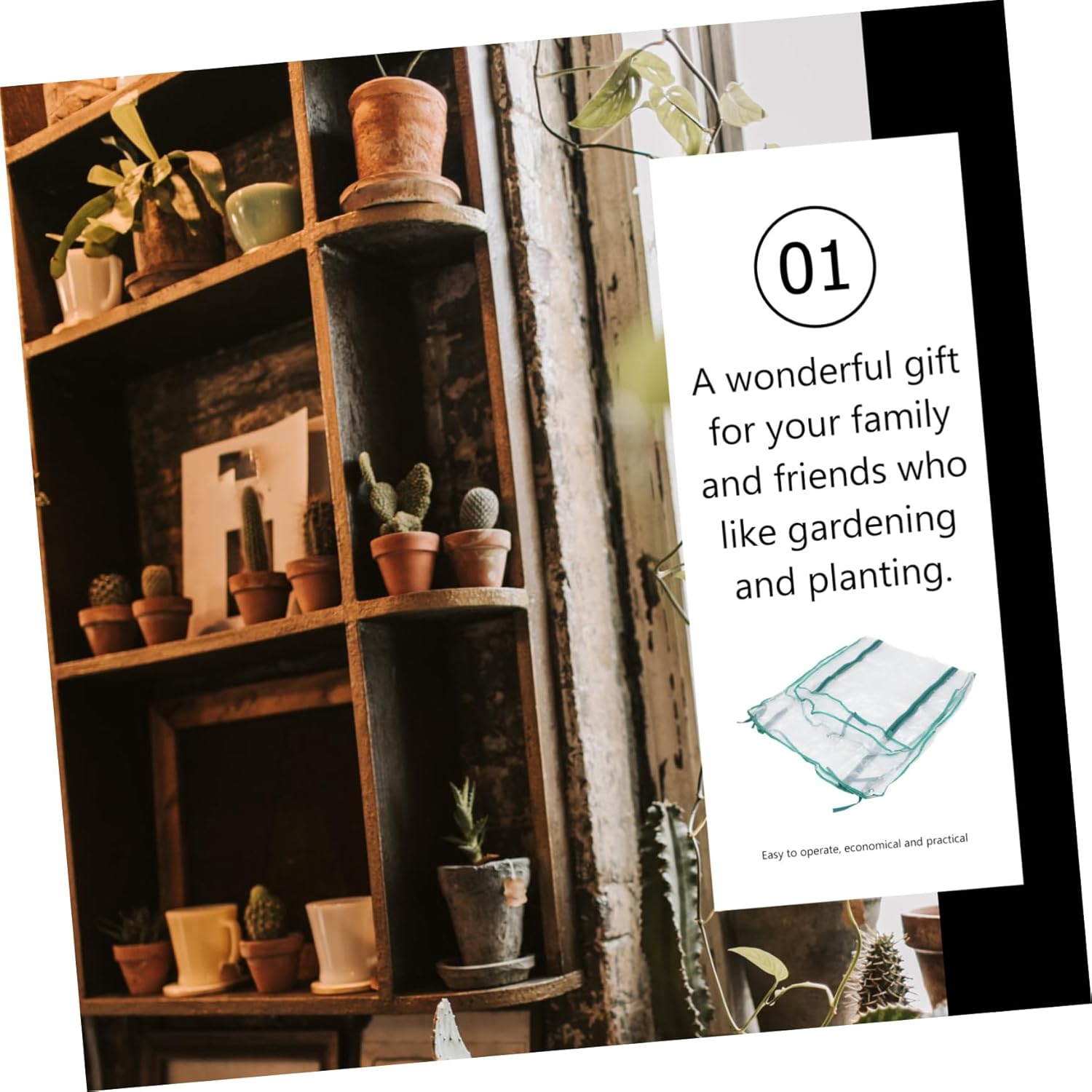 1Pc Mini Greenhouse PVC Cover Freeze Plant Protection Durable Winter Cover for Saplings Tomatoes Hanging Baskets Easy to Use and Assemble