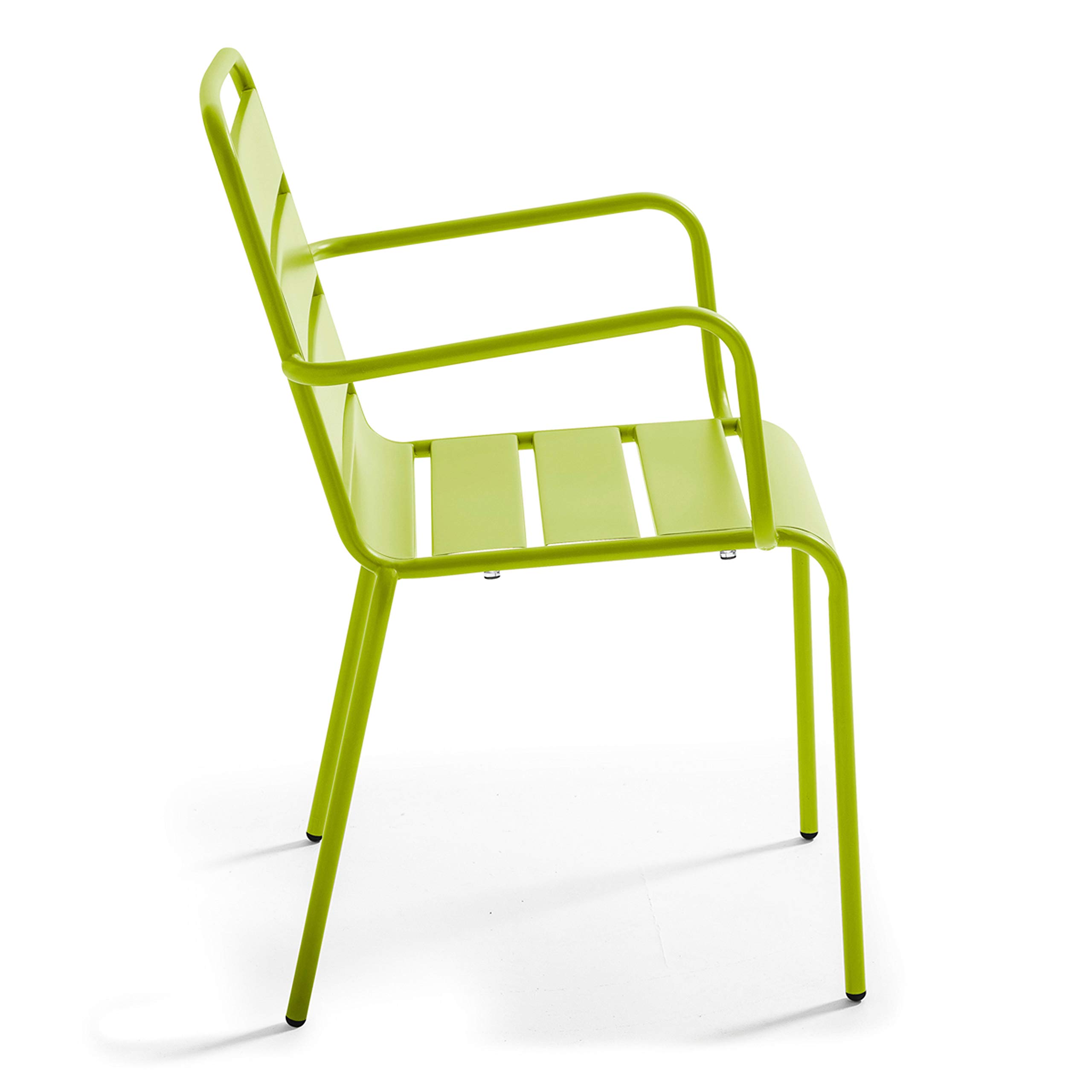 Oviala Lot de 2 Tables Basses de Jardin en Acier Anthracite - Palavas