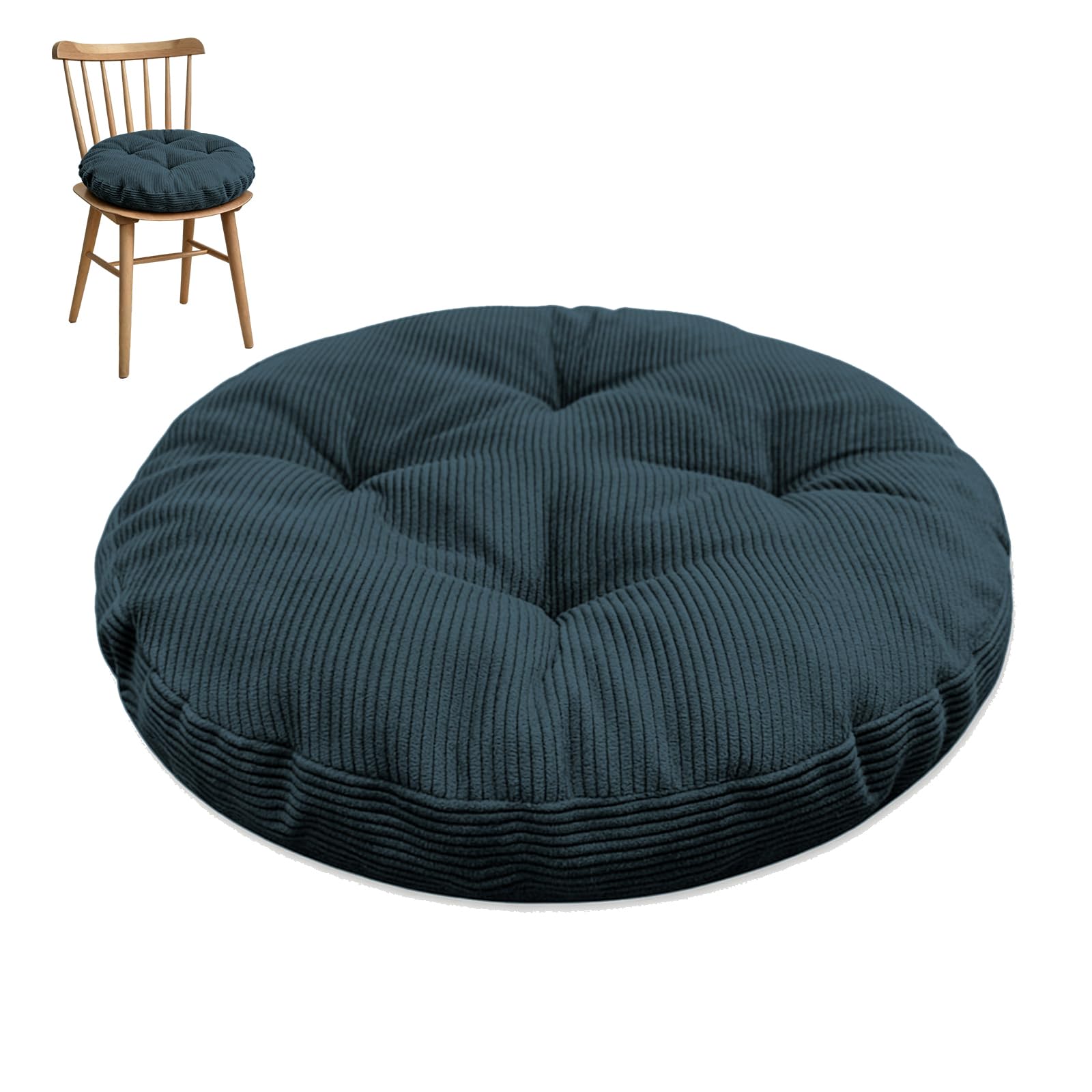 Coussin confortable antidérapant bleu foncé 75x75 pour chaise de jardin et salon