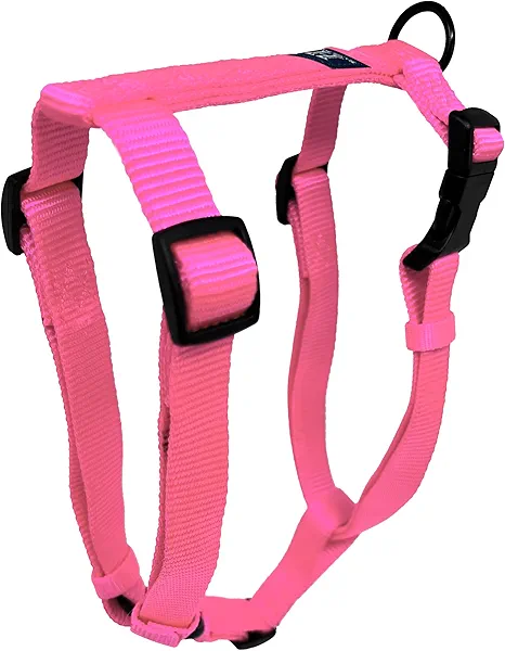 Hamilton Adjustable Comfort Nylon Dog Harness, Hot Pink, 1" x 30-40"