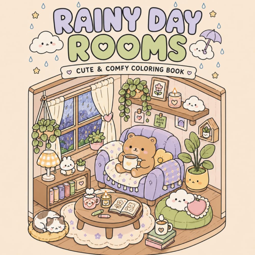 Rainy Day Rooms: Cozy Spaces, Cute Animals & Rainy Day Vibes