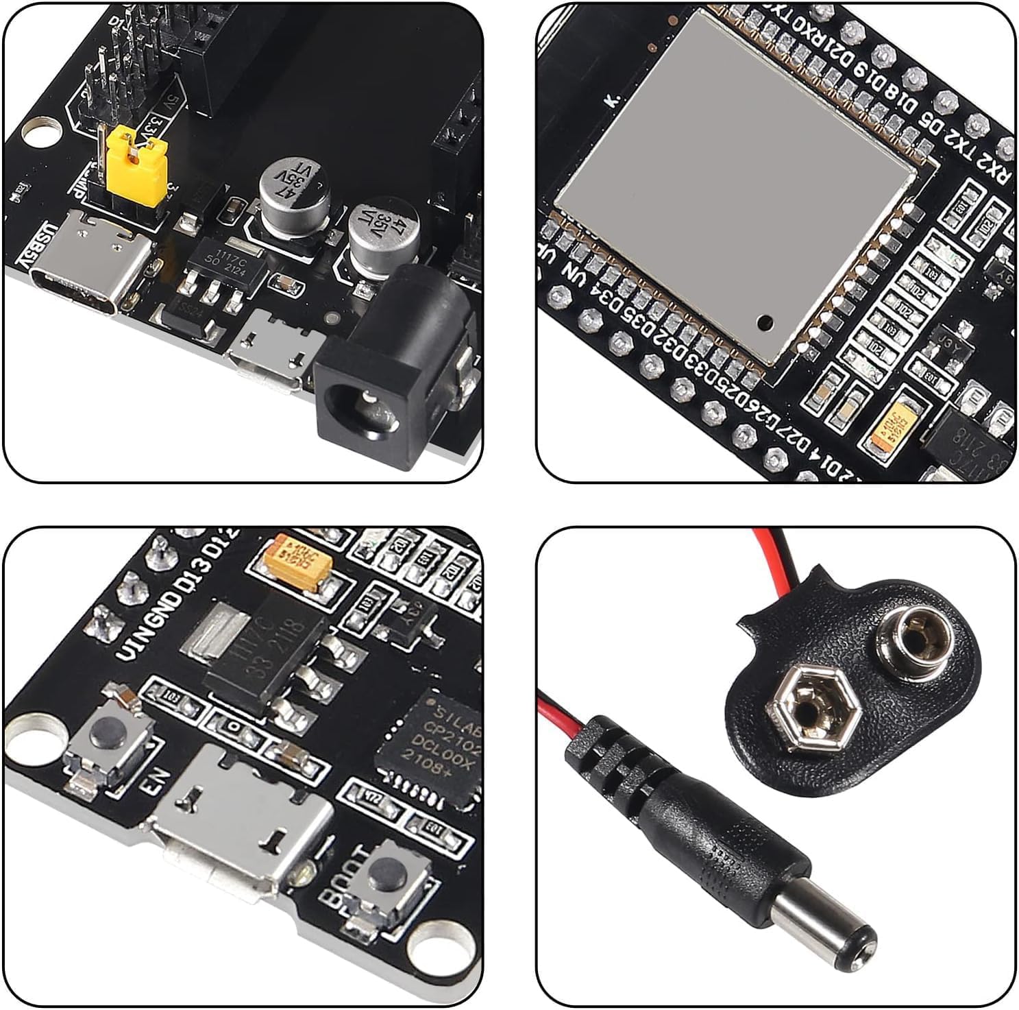 ESP32 Breakout Board Voor 30-pins – Dubbelzijdige PCB, Schroefklemmen En Pinheaders – Voor ESP-WROOM-32, Arduino En IoT-projecten