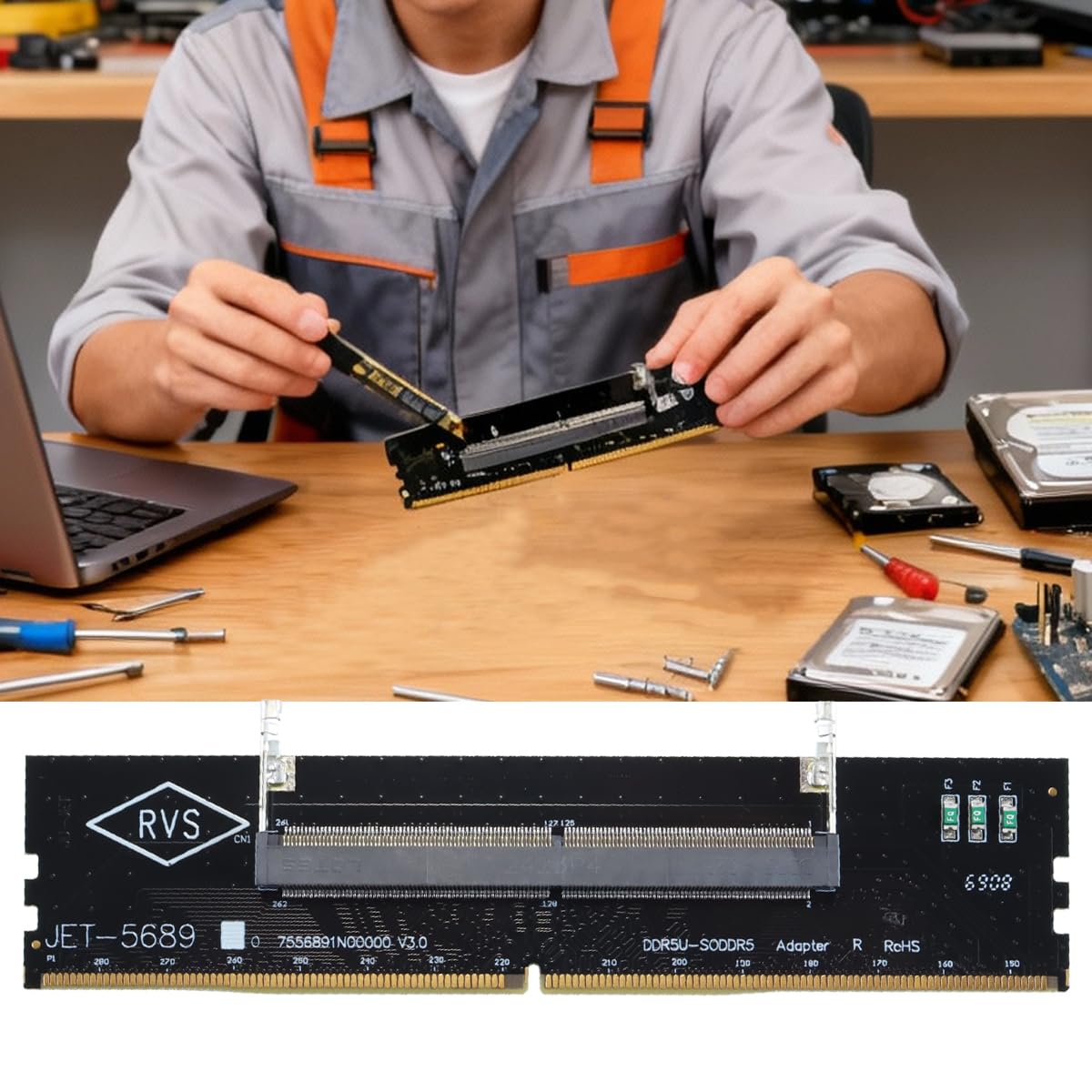 Scheda Adattatore Di Protezione Per Test Di Memoria DDR5 Per Notebook E Desktop Per Moduli Di Memoria DDR5 Per Desktop E Laptop