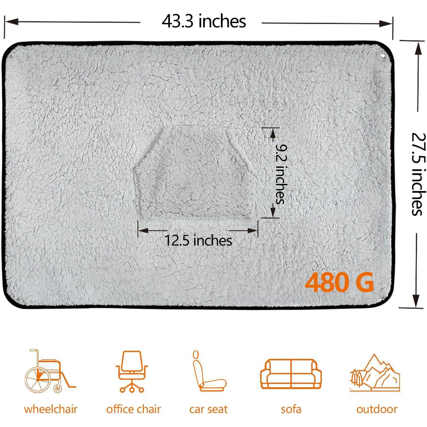 Manta térmica portátil de viaje, acogedora manta de forro polar para silla de ruedas, chal para exteriores, para rodillas, espalda y hombros, perfecta para el calor del invierno