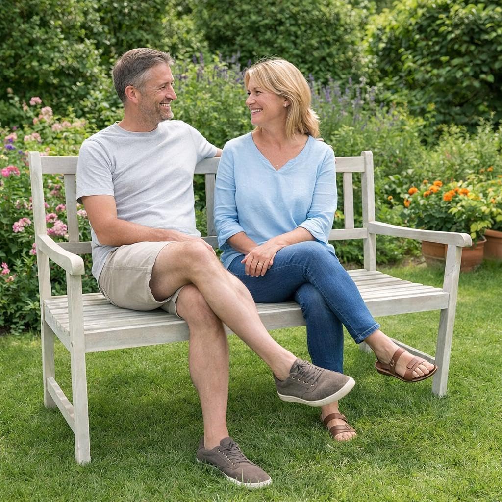 ESTEXO 2-Sitzer Gartenbank aus Akazienholz, wetterfest, 118 cm