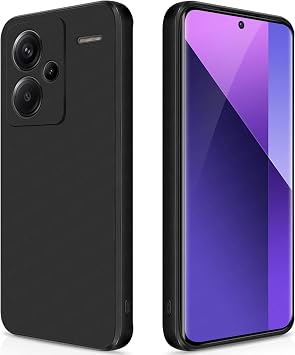 Ehr. Xiaomi Redmi Note 13 Pro Plus ile Uyumlu Lansman Kılıf, İçi Kadife Silikon, Kamera Çıkıntılı Koruyucu, Leke Tutmaz ve Darbe Emici Şık Kapak (Siyah, Xiaomi Redmi Note 13 Pro Plus)