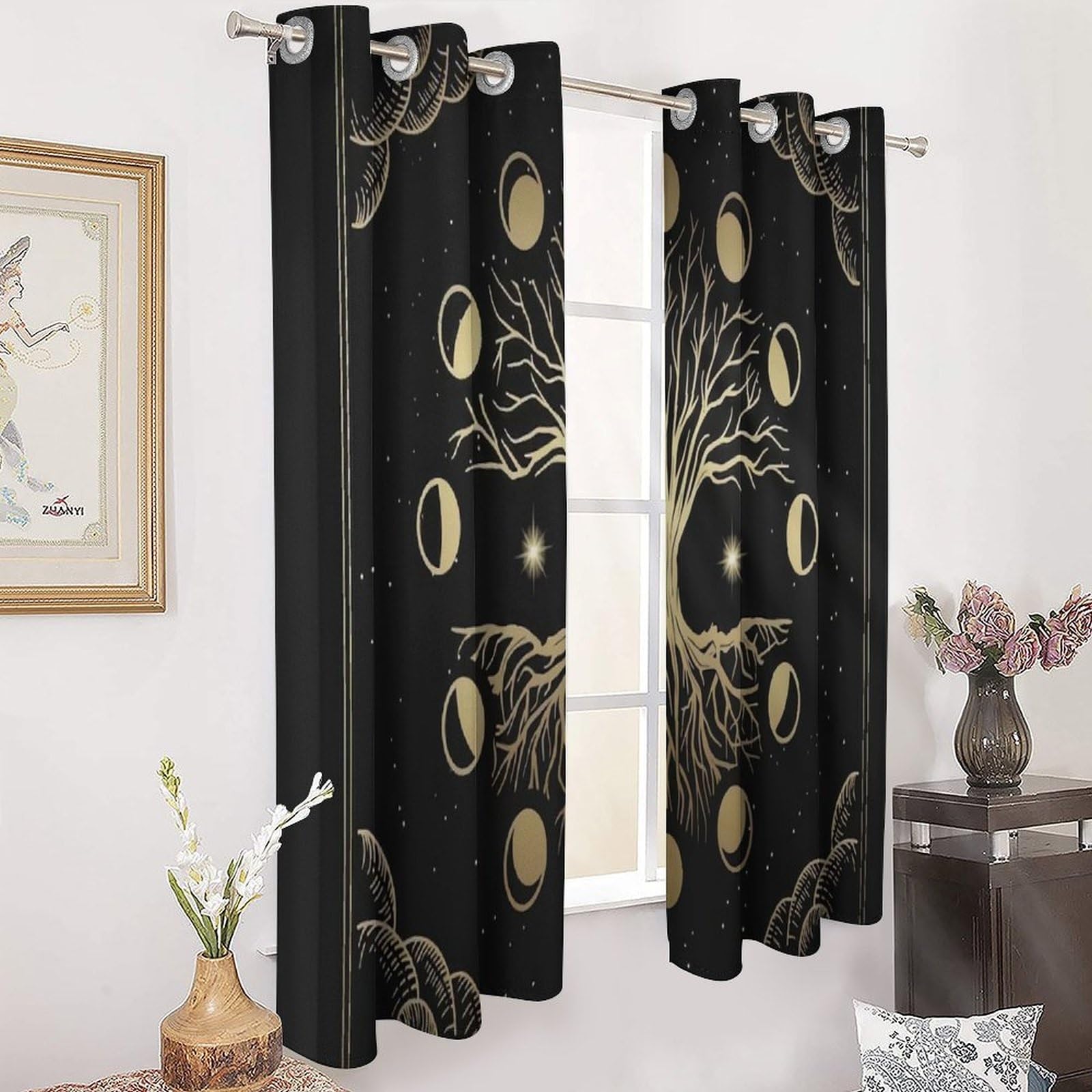 Rideau Occultant Viking Art pour Ambiance Cosy de Salle de Séjour
