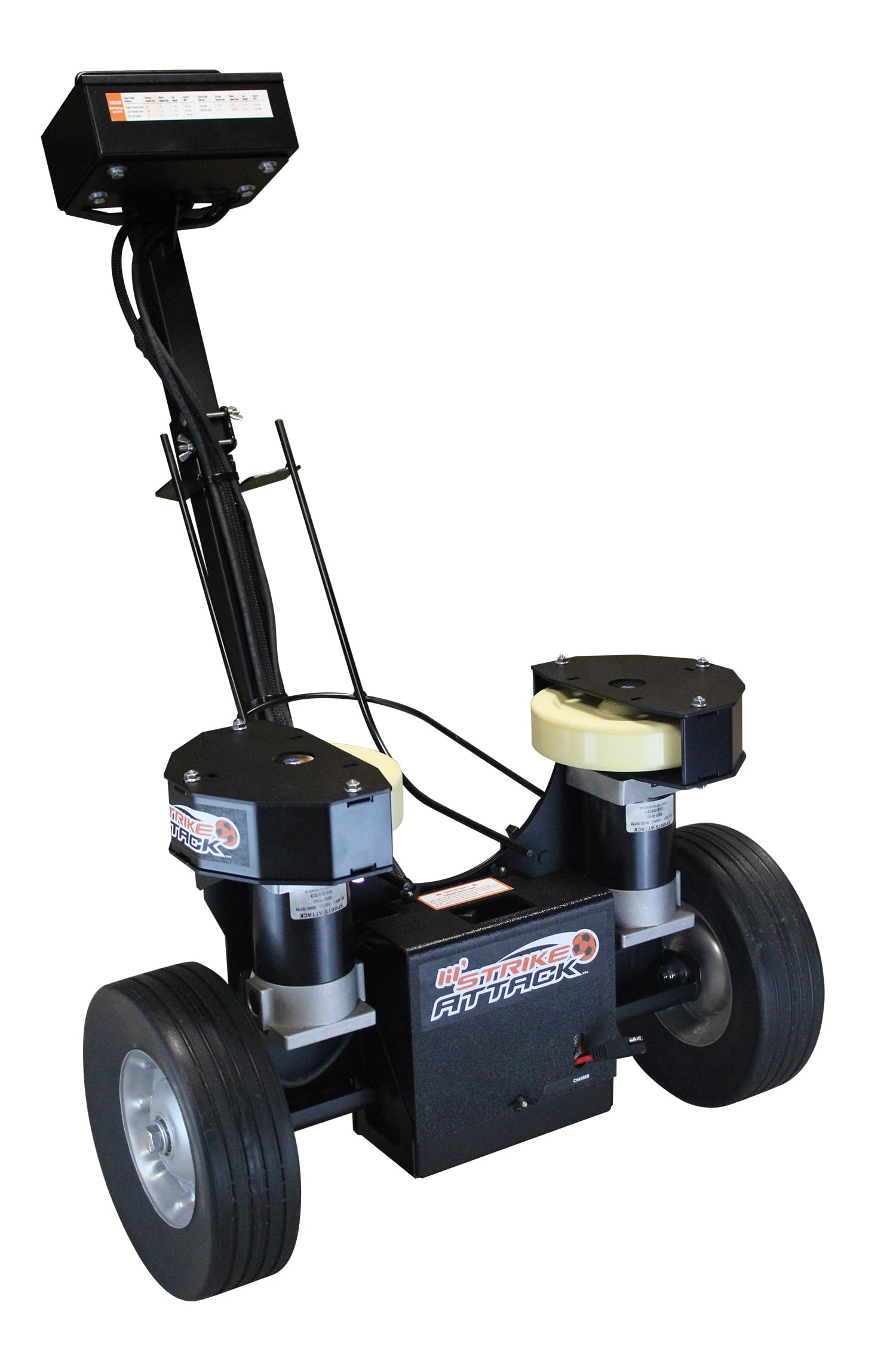 Lil Strike Attack Soccer Ball Throwing Machine (DC Model), Battery and Charger Included, by Sports Attack