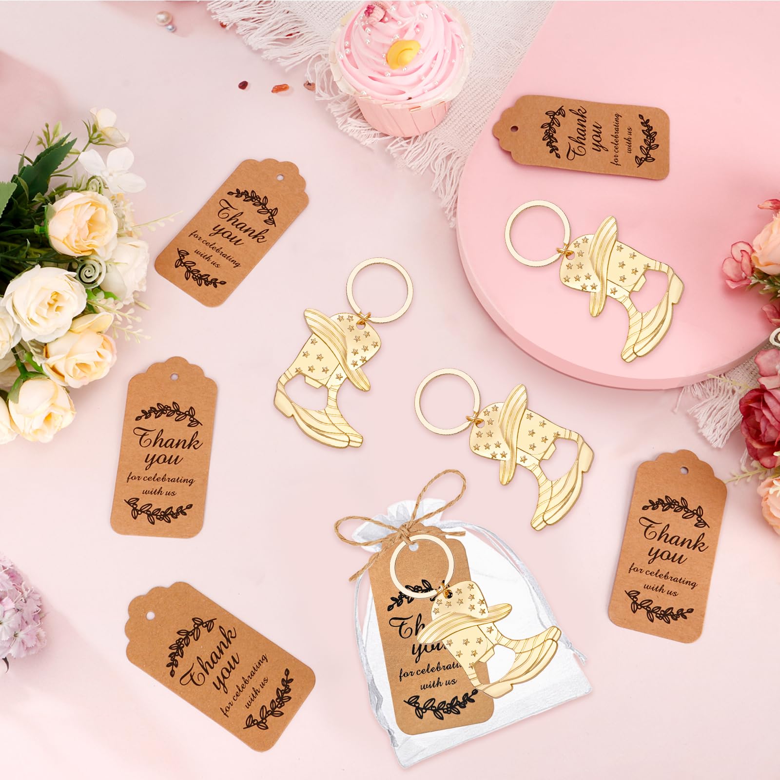 Portachiavi apribottiglie a forma di stivale da cowboy, 30 pezzi, per baby shower, bomboniere per ospiti, apribottiglie occidentale, souvenir per matrimoni, compleanni, feste di Quinceanera