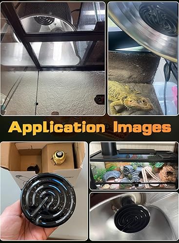 Miniatura 9 de WUHOSTAM Paquete de 2 lámparas de calor de cerámica de 80 W con 1 termómetro digital, emisor de calor infrarrojo para reptiles, bombilla para