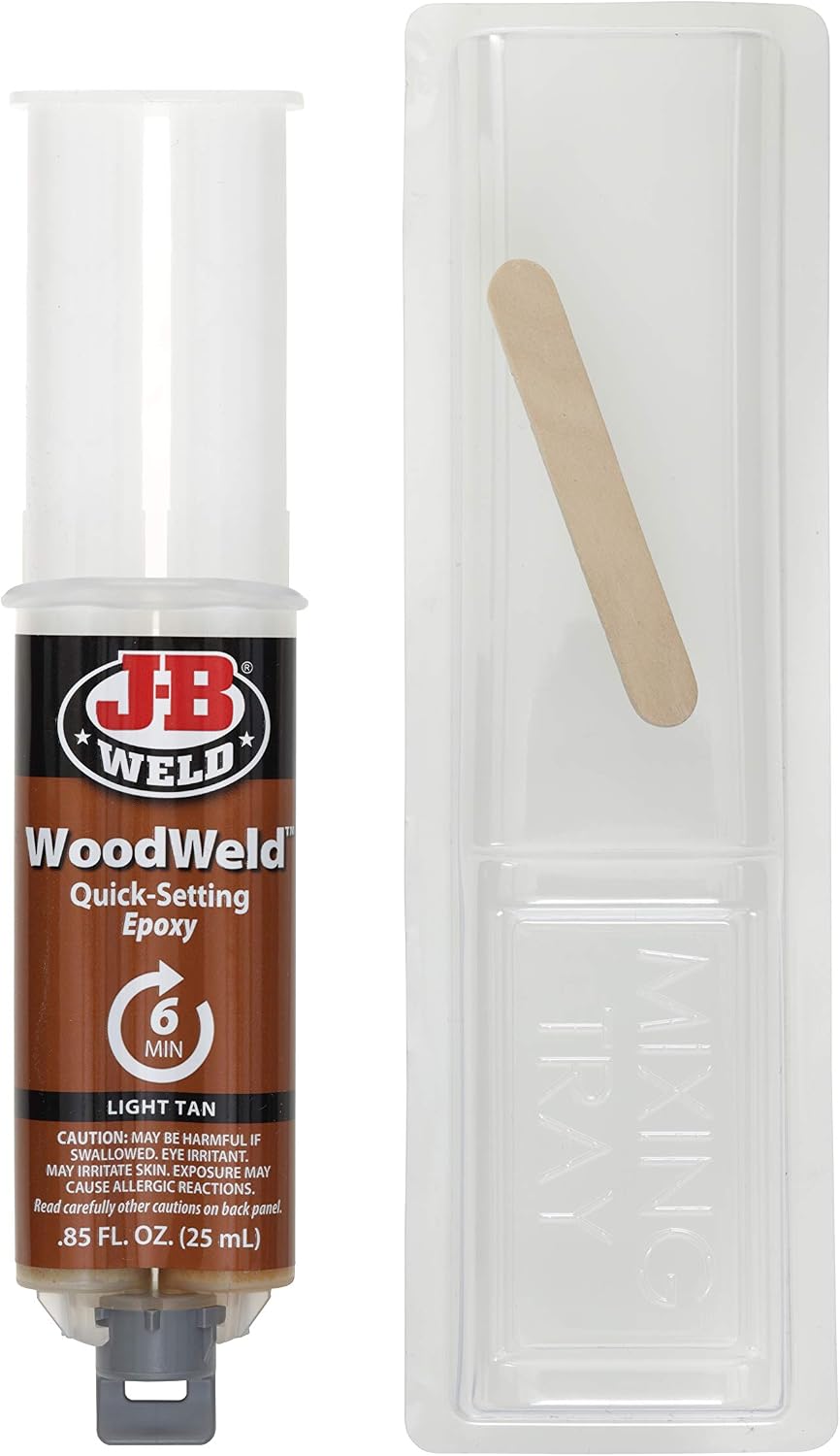 J-B Weld 50151 WoodWeld Epoxy Syringe - Light Tan -.85 fl. oz.
