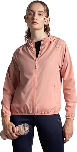 Jockey MW50 Women's Microfiber Relaxed Fit Raglan Styled Water Resistant Active Wear Hoodie Jacket