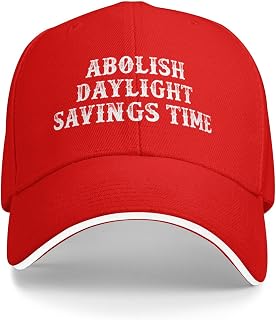 Abolish Daylight Savings Time Hat for Men Funny Dad Hats Funny Birthday Gifts for Men