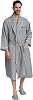Lotus Linen Men’s Waffle Weave Cotton Bathrobe – Lightweight, Quick Dry Spa Robe, Personalized Robes