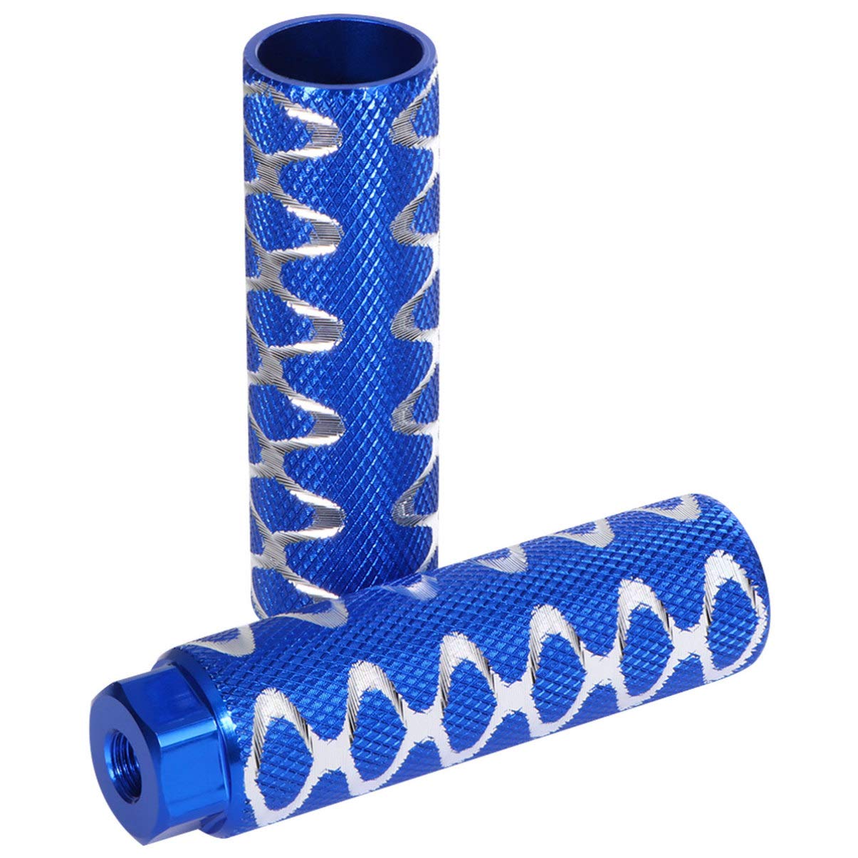 BESPORTBLE Bike BMX Bike Pedals 2pcs Alloy Pegs Anti-Skid Pegs for BMX Mountain Bike Cycling Rear Stunt Pegs with Big Hole (Blue) Folding Bike Pedals Kids Bike