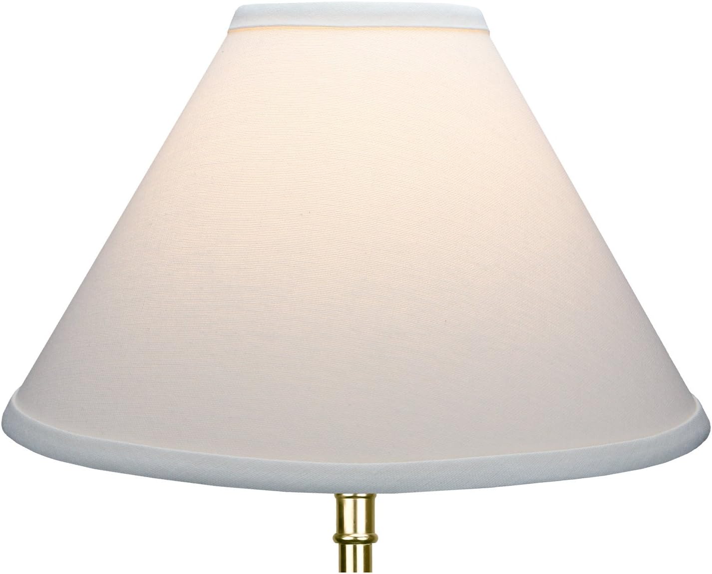 FenchelShades.com Lampshade 4" Top Diameter x 12" Bottom Diameter x 8" Slant Height with Washer (Spider) Attachment for Lamps with a Harp (White)
