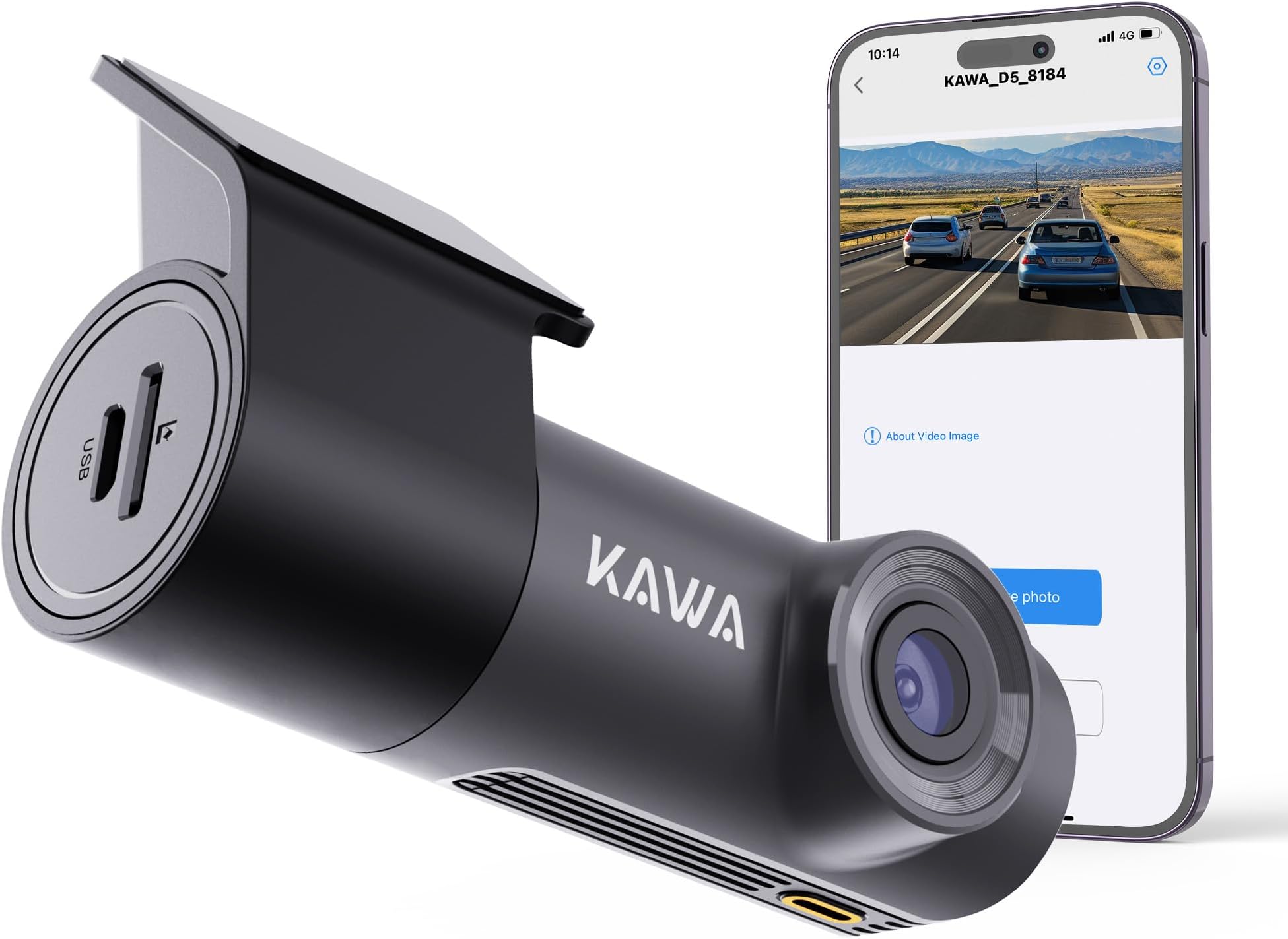 Dash Cam ESynic Dashcam Voiture WiFi 1080P - Caméra Embarquée Avec