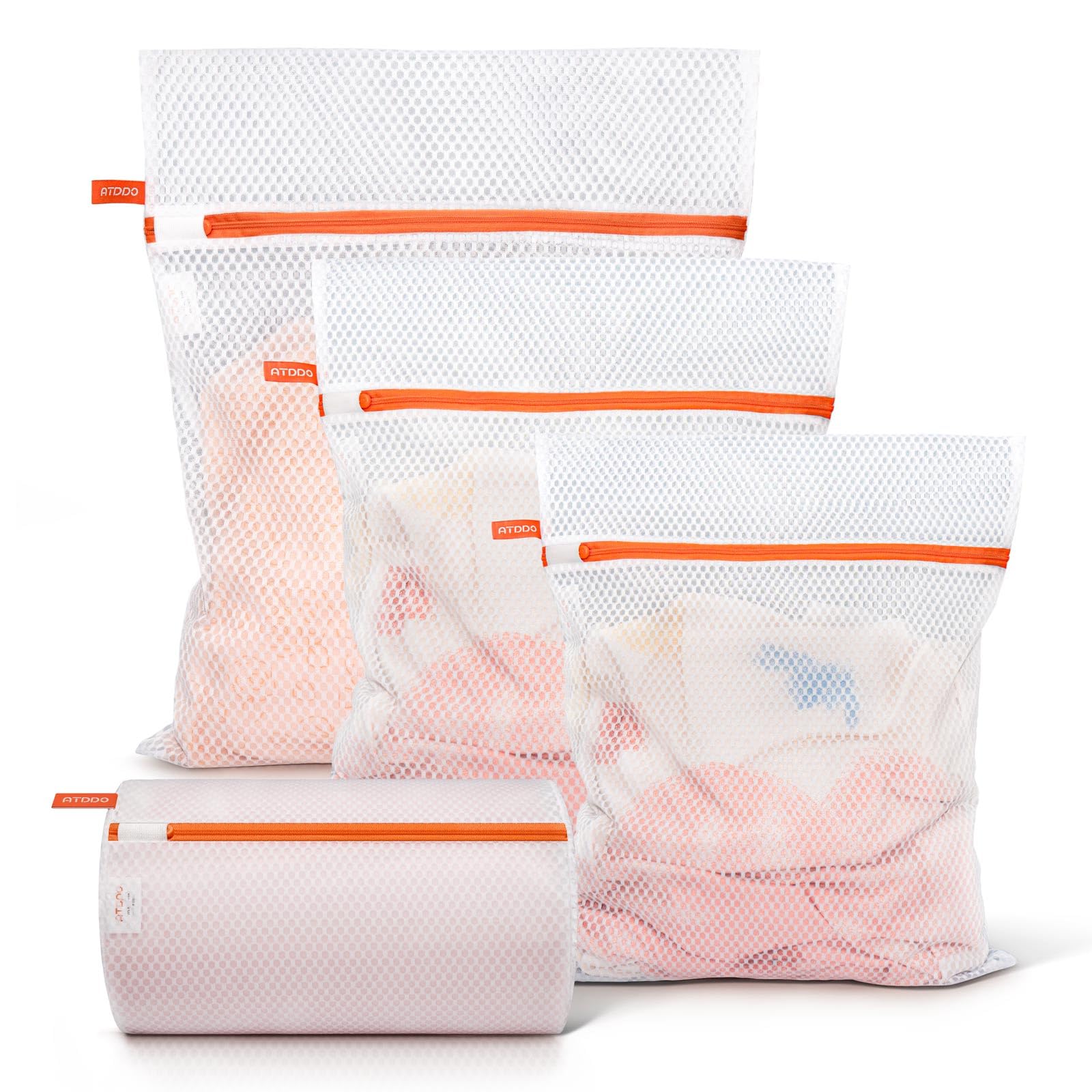 4 Sacchetti Di Biancheria Premium A Nido D'ape, Per Delicati, Con