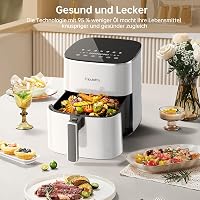 FABULETTA 11-in-1 Forrólevegős Fritőz 5.7L, 1950W, LED Érintőképernyő, 230°C, 95% Kevesebb Olaj, Fehér, Időzítő, Rázó Mód 4