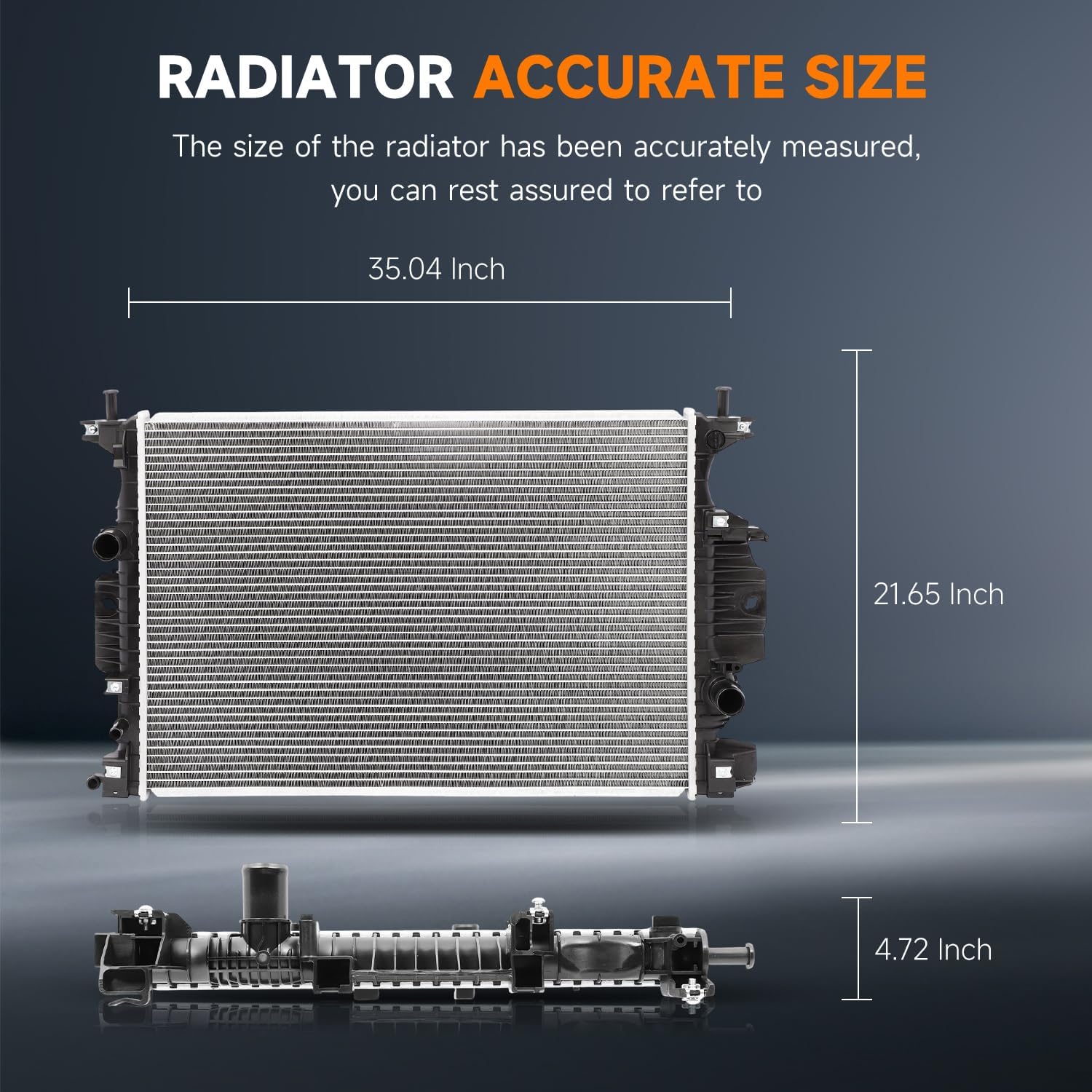 OCPTY 13320 Aluminum Radiator for 2013-2018 for Ford Fusion 2.0L, 2013-2017 for Lincoln MKZ,2.0L 2.5L,Replace# CU13320, RAD13320, DPI13320 Automotive Replacement Engine Radiators