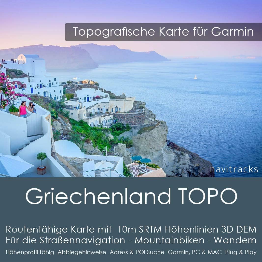 Greece Map Garmin Topo Topographic GPS for Biking, Hiking Skiing Hiking Geocaching Indoor and Outdoor Use. Tourist Map Garmin Camper Colorado Dezl Dakota Edge Oregon Garmin GPSMAP Cam Montana Monterra Rino Nuvi Street Pilot Zümo Navigation Devices for PC and Mac