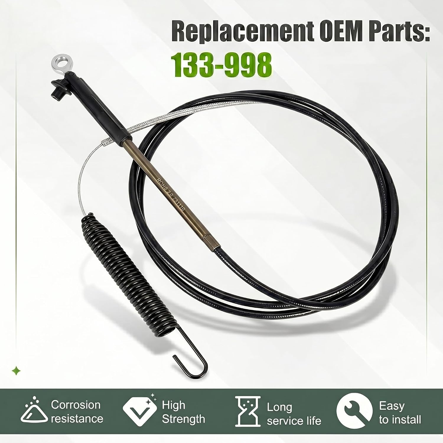 133-1998 Brake Cable Replacement for Toro TimeMaster 30 inch Drive Blade Pto Cable Parts Fits21199 21200 20976 20978 Replaces 115 8439 Walk Behind Lawnmower Brake Cable Parts