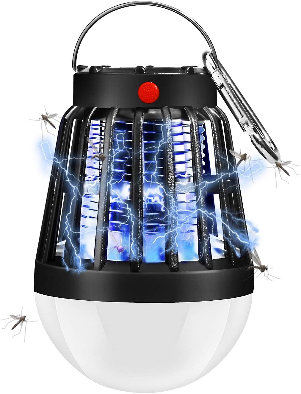 ShinePick UV Mosquito Killer Lamp, 2-in-1 Camping Lantern Mosquito Zapper, Solar and USB Power Insect Killer Tent Light for Outdoor, Garden, Camping, Travel, Backpacking