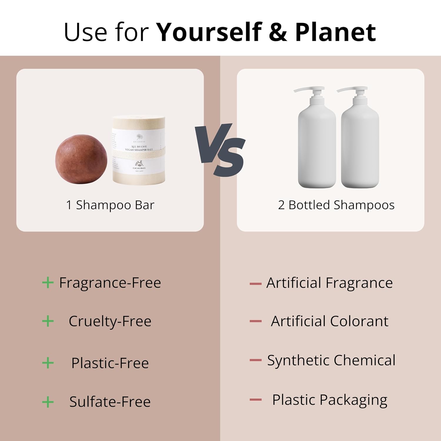 All-in-One Cacao Mochi Shampoo Bar for All Scalp Care, Rosemary Oil, Green Tea, Dandruff & Itchy Scalp Shampoo, Hair Moisturizer, Korean Skin Care, Wood Package (4.2 oz)