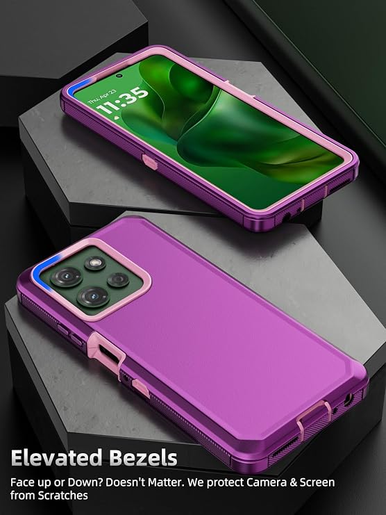 Jiunai for Moto G Power 2025 Case Power 2026 Case Rugged Heavy Duty Purple