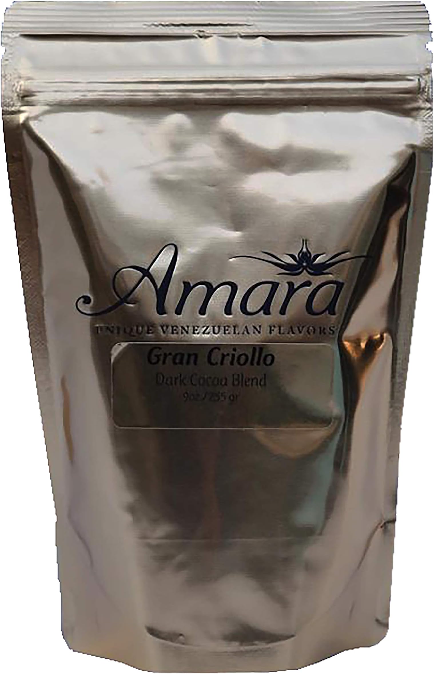 Amara Hot Chocolate Mix. Gourmet Dark Cocoa "Gran Criollo". Inspired by Venezuelan Traditions for Cocoa Beverages and Culinary Creations (9 ounces)